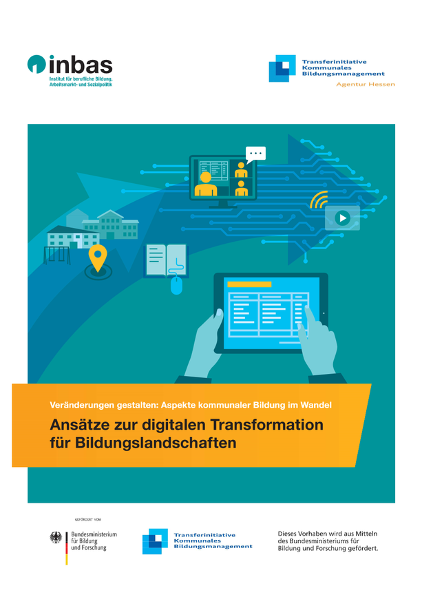 Titelseite "Ansätze zur digitalen Transformation für Bildungslandschaften"