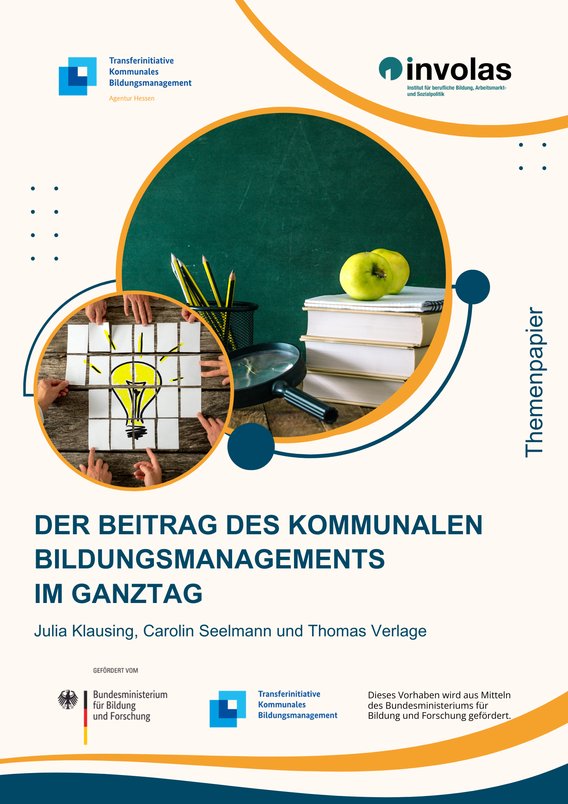 Titelseite "Der Beitrag des kommunalen Bildungsmanagements im Ganztag"