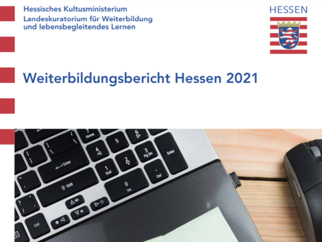 Titelseite des Weiterbildungsbericht Hessen 2021