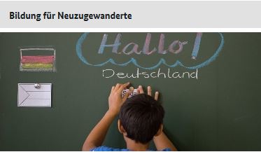 Bildmotiv: Zugewanderter Schüler lernt Deutsch